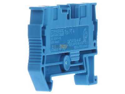 Ansicht rechts Phoenix PT 4 BU Durchgangsreihenklemme 0,2-6qmm,blau 