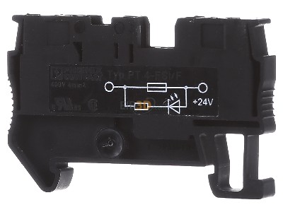 Ansicht hinten Phoenix PT 4-FSI/F-LED 24 Sicherungsreihenklemme 0,2-6qmm,7,5A 24V,sw 