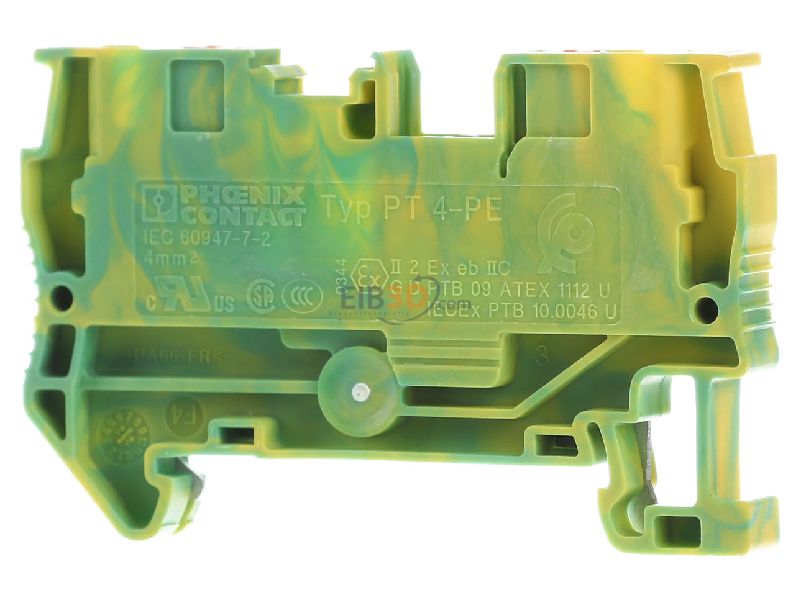 REIHENKLEMME; grün/gelb; 4mm²; 3211766 Phoenix Contact PT 4-PE NEW 