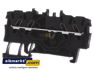 Frontansicht WAGO Kontakttechnik 2000-1405 Klemme 1,0 qmm schwarz 