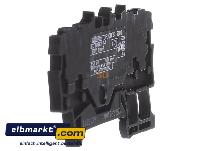 Ansicht rechts WAGO Kontakttechnik 2000-1405 Klemme 1,0 qmm schwarz 