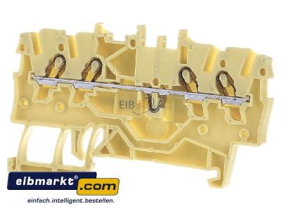 Frontansicht WAGO Kontakttechnik 2000-1406 Klemme 1,0 qmm gelb 