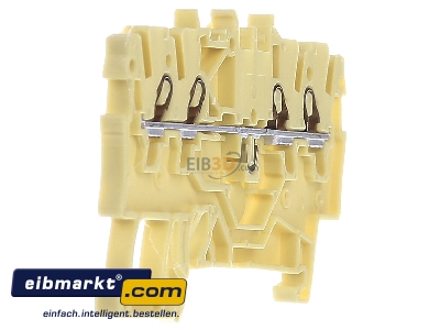 Ansicht links WAGO Kontakttechnik 2000-1406 Klemme 1,0 qmm gelb 