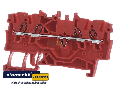 Frontansicht WAGO Kontakttechnik 2000-1403 Klemme 1,0 qmm rot 