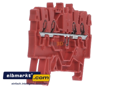 Ansicht links WAGO Kontakttechnik 2000-1403 Klemme 1,0 qmm rot 