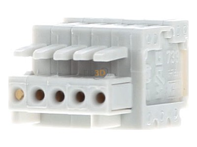 Frontansicht WAGO 733-105 Federleiste 2,5mm, 5pol. 