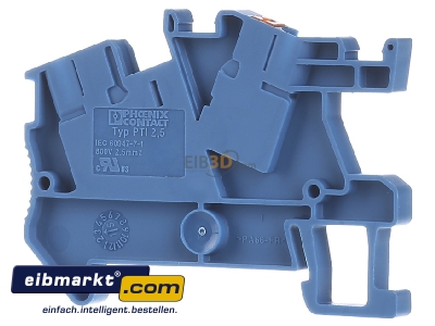 Ansicht hinten Phoenix Contact PTI 2,5 BU Durchgangsklemme 0,14-4qmm blau 