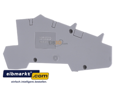 Front view Phoenix Contact D-PTI/3B End/partition plate for terminal block
