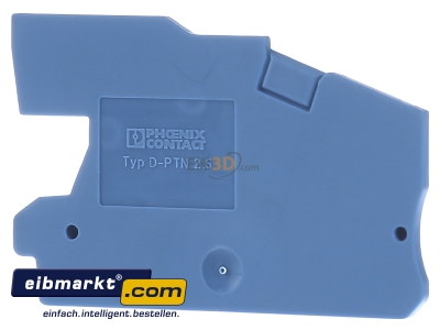 Back view Phoenix Contact 3213977 End/partition plate for terminal block
