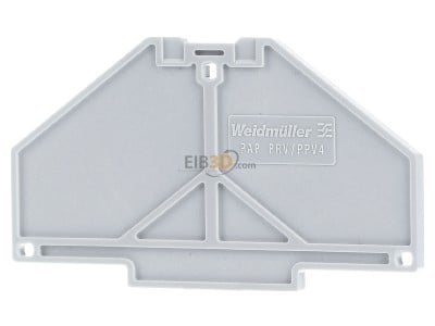 Front view Weidmller PAP PRV/PPV4 GR End/partition plate for terminal block 
