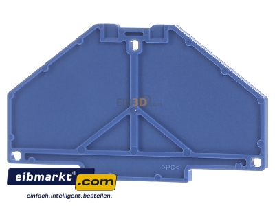 Back view Weidmller 1268010000 End/partition plate for terminal block
