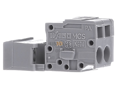 Ansicht rechts WAGO 231-602 Stiftleiste KFZ 5,00mm, 2 pol. gr. 