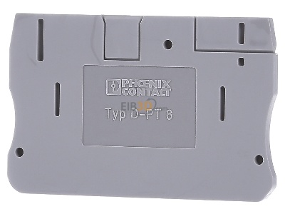 Front view Phoenix D-PT 6 End/partition plate for terminal block 
