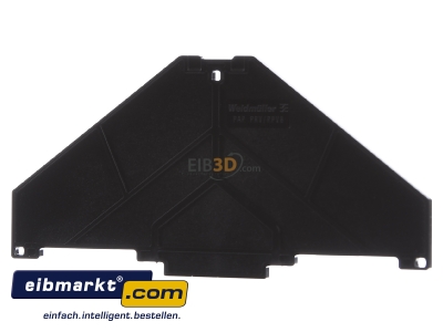 Ansicht hinten Weidmller PAP PRV/PPV8 SW Abdeckplatte schwarz, 3 mm 