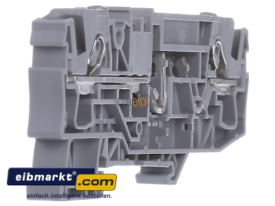 Ansicht links WAGO Kontakttechnik 2006-1681 Sicherungsklemme 2-Leiter, grau 