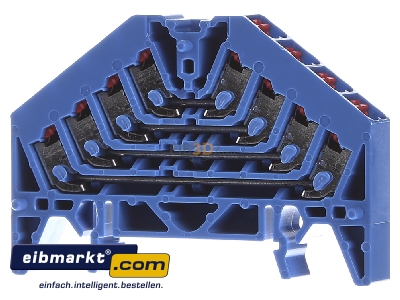 Frontansicht Weidmller PRV 4 BL 35X7.5 RT Rangierverteilerklemme Push-IN P-Reihe 