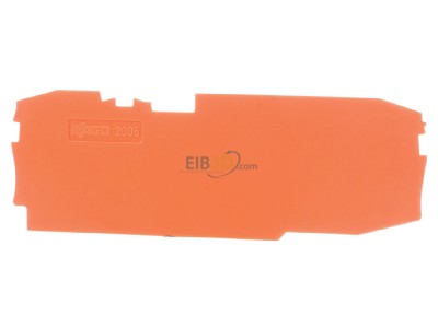 Front view WAGO 2006-1692 End/partition plate for terminal block 
