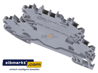 Top rear view WAGO Kontakttechnik 2000-2201 Feed-through terminal block 3,5mm 13,5A
