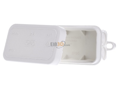 Front view OBO A 6 HF RW Surface mounted box 43x80mm 
