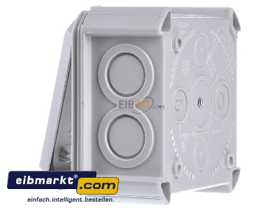 View on the right OBO Bettermann T 40 M20 Surface mounted box 90x90mm 
