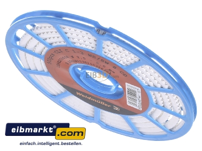 Ansicht oben vorne Weidmller CLI C 1-3 WS/SW 8 CD Leitermarkierer 3x4,2mm,weich,wei 