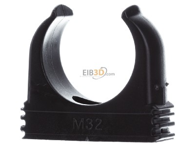 Front view OBO 2955 M32 SW Tube clamp 32mm 
