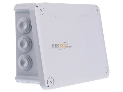 View on the left OBO T 160 F Surface mounted box 190x150mm 
