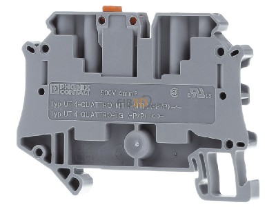 Ansicht hinten Phoenix UT 4-QUATTRO-MT P/P Durchgangsreihenklemme 0,14-6qmm, 6,2mm, gr 
