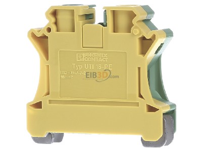 Back view Phoenix UTI 16-PE Ground terminal block 1-p 12,2mm 
