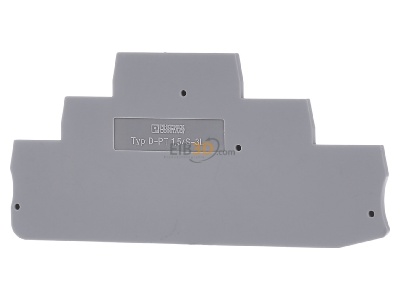 Front view Phoenix D-PT 1,5/S-3L End/partition plate for terminal block 
