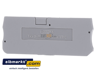 Front view Phoenix Contact 3208375 End/partition plate for terminal block
