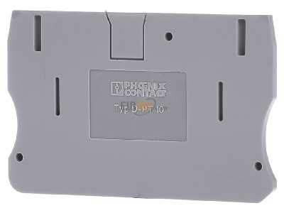 Front view Phoenix Contact D-PT 10 End/partition plate for terminal block 
