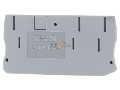 Front view Phoenix D-PT 6-TWIN End/partition plate for terminal block 

