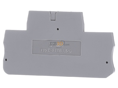Front view Phoenix Contact D-PTTB 1,5/S End/partition plate for terminal block 
