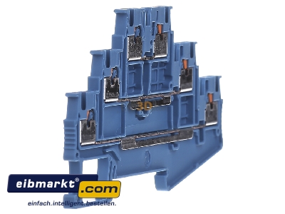 Ansicht links Phoenix Contact PT 1,5/S-3L BU Mehrstock-Klemme 