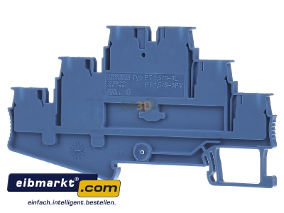 Ansicht hinten Phoenix Contact PT 1,5/S-3L BU Mehrstock-Klemme 