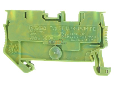 Ansicht hinten Phoenix PT 1,5/S-TWIN-PE Schutzleiter-Reihenklemme 
