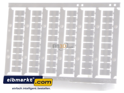 Front view Phoenix Contact UCT-TM 6 Label for terminal block 6,2mm white 
