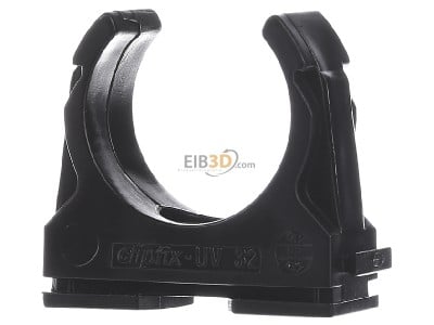 Front view Frnkische clipfix-UV 32 sw Clamp for cable tubes 32mm 
