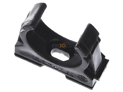 Ansicht oben vorne Frnkische clipfix-UV 32 sw Kunststoff-Klemmschelle UV-stabilisiert 