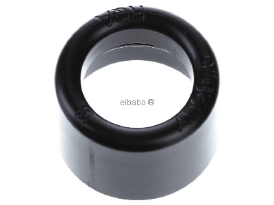 View up front Flexa RQA AD28.5 sw Terminal sleeve for protective hose 
