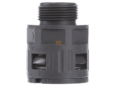 Front view Flexa RQG-M AD28,5/M25gr Straight connector for corrugated hose 

