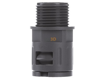 Back view Flexa RQG1-M AD15,8/M20 gr Straight connector for corrugated hose 

