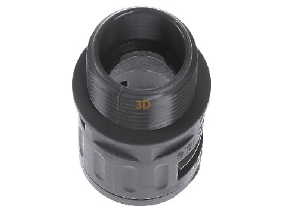View top left Flexa RQG1-M AD15,8/M20 gr Straight connector for corrugated hose 
