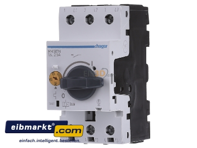 Front view Hager MM507N Motor protective circuit-breaker 2,5A - 
