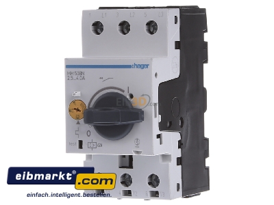 Front view Hager MM508N Motor protective circuit-breaker 4A
