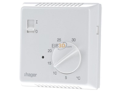 Frontansicht Hager EK051 Thermostat Bimetall,�ffnungsk. 