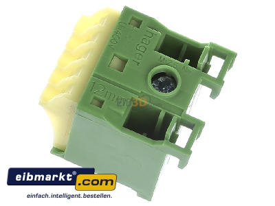 View top right Hager KN06E Earthing rail for distribution board
