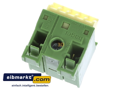 Top rear view Hager KN06E Earthing rail for distribution board
