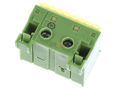Top rear view Hager KN10E Grounding rail 
